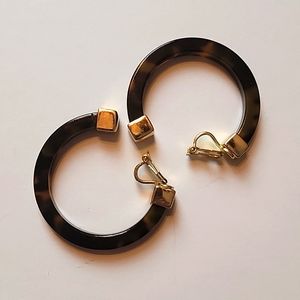 Tortoise Pattern Clip-On Earrings